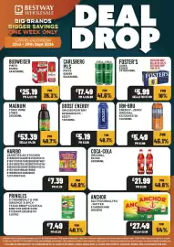Bestway leaflet week 39 Page 1: Foster's cans €5,99, Irn-bru energy €5,49