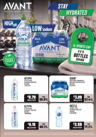 Bestway leaflet week 39 Page 11: Avant natural mineral water sportscap €3,09, Actiph alkaline ionised water €8,79