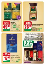 Dino gazetka tydzień 39 Strona 4: Kawa rozpuszczalna Jacobs Velvet €26,99, Kawa mielona Tchibo Exclusive €17,99