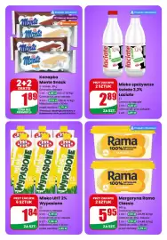 Dino gazetka tydzień 39 Strona 5: Margaryna Rama Classic €5,95, Mleko UHT 2% Wypasione €1,84