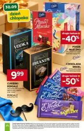 Stokrotka gazetka tydzień 39 Strona 10: 30.09 dzień chłopaka PERGALE & VODKA CHOCOLATES CHISSATY 999 CUKIERKI PERGALE 190 g