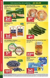 Stokrotka gazetka tydzień 39 Strona 2: Parówki 100% polskiej szynki, Pizza Well Done €8,99