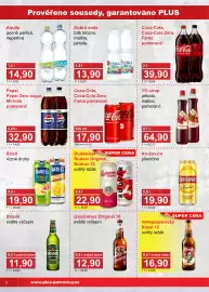 PLUS JIP leták Strana 6: Coca-Cola, Coca-Cola Zero, Fanta pomeranč €17,90, Pepsi, Pepsi Zero sugar, Mirinda pomeranč €32,90