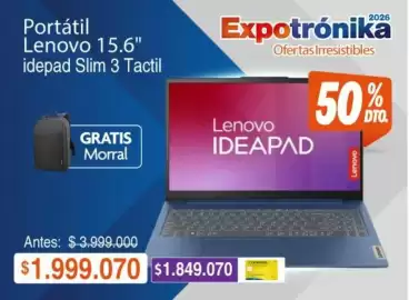 Catálogo Alkosto Página 1: Lenovo - ideapad slim 3 tactil €1.849.070,00