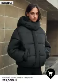 Bershka gazetka tydzień 39 Strona 6: Pikowana kurtka oversize z kapturem Bershka €229,00