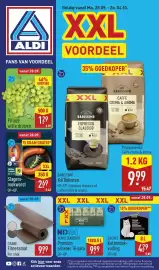 ALDI folder week 40 Pagina 1: Pitloze Witte Druiven €1,29, Cachet Kattenbakvulling €4,29