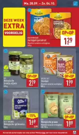 ALDI folder week 40 Pagina 13: Do It Organic Biologische Spliterwten €1,69, Bio Biologische Granen €1,89