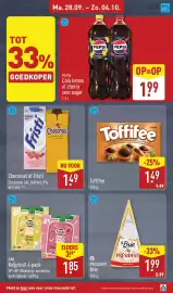 ALDI folder week 40 Pagina 17: Chocomel of Fristi €1,49, Hak Knijpfruit €1,85