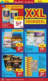 ALDI folder week 40 Pagina 26: Golden Seafood Tonijnfilet €5,49, Panda Salametti €3,59