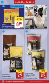 ALDI folder week 40 Pagina 32: Romeo Premium Paté voor honden €0,79, Romeo Premium Hondenbrokken €2,99