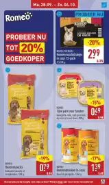 ALDI folder week 40 Pagina 33: Romeo Hondenbrokken in saus €1,39, Romeo Hondensnacks €0,79