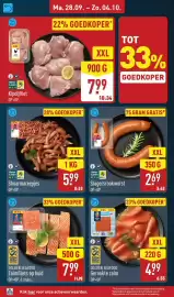 ALDI folder week 40 Pagina 6: Shoarmareepjes XXL €5,99, Kipdijfilet XXL €7,99