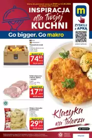 Makro gazetka Strona 1: Pomarańcze na sok €74,85, Stripsy z kurczaka panierowane Drosed €29,99