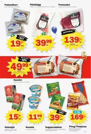Pekås reklamblad vecka 40 Sida 3: Dalsjöfors Fläsklägg €39,99, Hissas frukostkorv €19,00