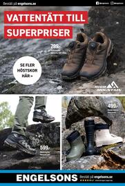Engelsons katalog Sida 16: Walking sko Harstad WP €599,00, Storuman Vinterstövlar €499,00