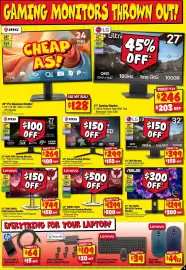 JB Hi-Fi catalogue week 39 Page 5: ASUS 27" 4K 240Hz QD-OLED Gaming Monitor €1.299,00, LG QHD Monitor €399,00