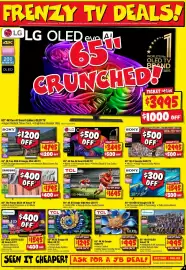 JB Hi-Fi catalogue week 39 Page 7: Hisense 65" 4K Hi-QLED Smart TV €995,00, TCL 65" 4K AI Google QLED TV €995,00