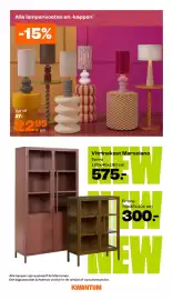 Kwantum folder Pagina 16: Vitrinekast Marsciano €575,00, Alle lampenvoeten en kappen €22,95