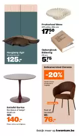 Kwantum folder Pagina 5: Hanglamp Agir €125,00, Eettafel Gorica €140,00