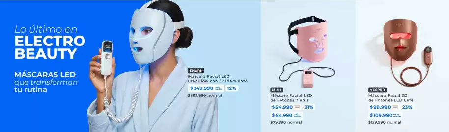 Catálogo Paris Página 12: Máscara facial led de fotones 7 en 1 €54.990,00, Mascaras led €54.390,00