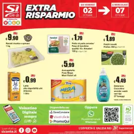 Volantino Sì con te Pagina 20: Asciugatutto Foxy Mega €5,99, Detersivo Coccolino wonder wash €4,49