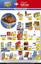 Folheto Carrefour semana 39 Página 6: Whey protein mais mu €11,32, Água mineral Frescça €2,29