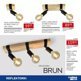 Abra gazetka Strona 15: 45AD Lampa Brun AS-BRE271WB LS1 €59,99, 45AD Lampa Brun AS-BRE273WB LS33 €119,99