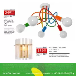 Abra gazetka Strona 22: Lampa sufitowa 45SE W-Loop/5 Mix LW5 €249,99, Kinkiet 45GK 15698WM Gold 1xE27 K1 €159,99