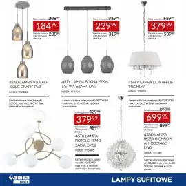 Abra gazetka Strona 4: 45TK Lampa Rotolo 11740 Sabia 6XG9 €379,99, 45TY Lampa Egana 6998 listwa szara LW3 €229,99