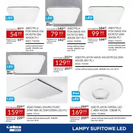 Abra gazetka Strona 8: Plafon Opera LED C 03636 4000K €169,99, Plafon Wave Kw EK76721 4000K €99,99