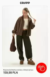Cropp gazetka tydzień 39 Strona 4: Brązowa bomberka oversize z imitacji zamszu Cropp €159,99