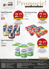 Market Point gazetka Strona 8: Napój Müllermilch o smaku truskawkowym €2,99, Jogurt naturalny Piątnica 2% €2,29