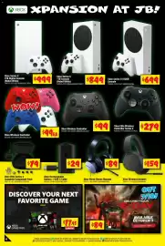 JB Hi-Fi catalogue Page 4: Xbox Series S 512GB Console €699,00, Xbox Elite Wireless Controller Series 2 €279,00