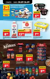 Biedronka gazetka tydzień 39 Strona 52: Jogurt Yopro and Crunch €5,99, Skyr pitny owoce ogrodowe Mlekovita €8,99