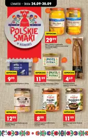 Biedronka gazetka tydzień 39 Strona 56: Pstrąg beskidzki wędzony na gorąco €4,69, Pasta z pstrąga wędzonego €11,99