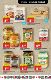 Biedronka gazetka tydzień 39 Strona 57: Pierogi owocowe Domowy Smak €8,99, Gulasz z warzywami i kopytkami Nasze Smaki €11,99
