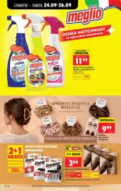 Biedronka gazetka tydzień 39 Strona 80: Ozdoby do włosów So Glossy €9,99, Spray do czyszczenia Meglio €11,99