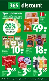 Coop 365 tilbudsavis uge 39 Side 1: Den Grønne Slagter pålæg eller kalkunbacon €10,00, Harboe sukkerfri €3,65