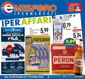Volantino Emisfero Pagina 1: ACE detergente igienizzante classico €5,99, Sterilgarda latte parzialmente scremato €0,79
