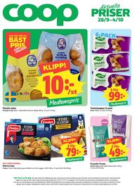 Coop reklamblad vecka 40 Sida 2: Fish & Crisp, Medlemspris, Toalettpapper 6-pack, Medlemspris