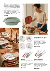 Tchibo Eduscho Flugblatt Seite 18: RÖMERTOPF Bräter Culinario €69,99, 4 Dessertteller mit Dekor €24,99