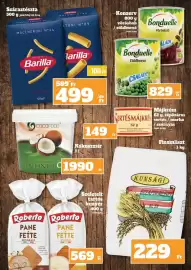 Family Diszkont akciós újság hét 39 Oldal 28: Bonduelle zöldborsó €829,00, Barilla maccheroni €499,00