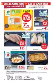 Catalogue Hyper U page 28: BAR D'AQUACULTURE €4,50, Le Parmentier au Saumon €7,99