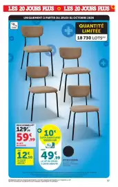 Catalogue Hyper U page 37: LOT DE 4 CHAISES €49,99