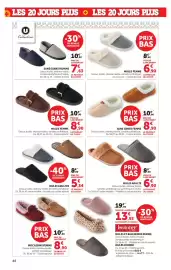 Catalogue Hyper U page 46: MULES ADULTE €6,90, MULES FEMME €8,90
