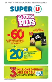 Catalogue Super U page 1: DU MARDI 29 SEPTEMBRE AU DIMANCHE 11 OCTOBRE 2026 (A) SUPER (U 20 JOURS PLUS -60 DE REMISE