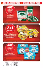 Catalogue Super U page 8: SOCIETE Roquefort €5,00, LA LAITIÈRE Riz et Semoules €1,93