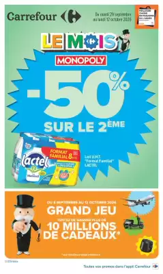 Carrefour | LE MOIS MONOPOLY PRODUITS LAITIERS (valable jusqu'au 12-10)