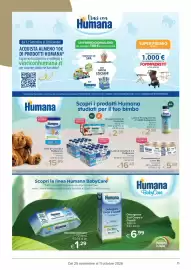 Volantino Io Bimbo Pagina 11: Omogeneizzato di Carne Bio Humana €5,69, Latte di Crescita 3 o 4 ProBalance €16,49