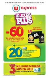 Catalogue U Express page 1: DU MARDI 29 SEPTEMBRE AU DIMANCHE 11 OCTOBRE 2026 (A) U express 20 JOURS PLUS -60 DE REMISE
